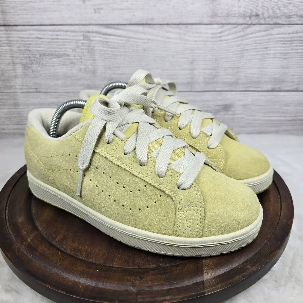 Vintage Vans Compel Y2K Chunky Skateboarding Sneaker Yellow Suede Sz 7.5 Grunge